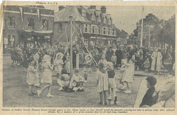 Maypole at Hadlow 1953